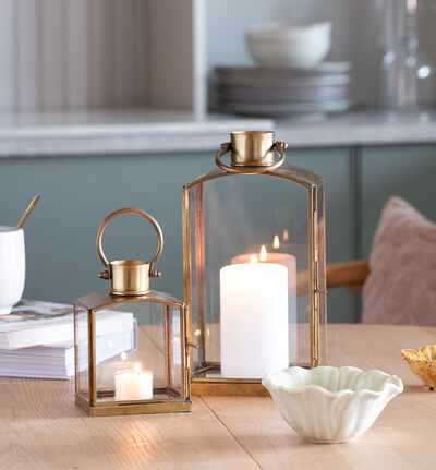 Nora lykt gull 27 cm Nora lykt gull 27 cm